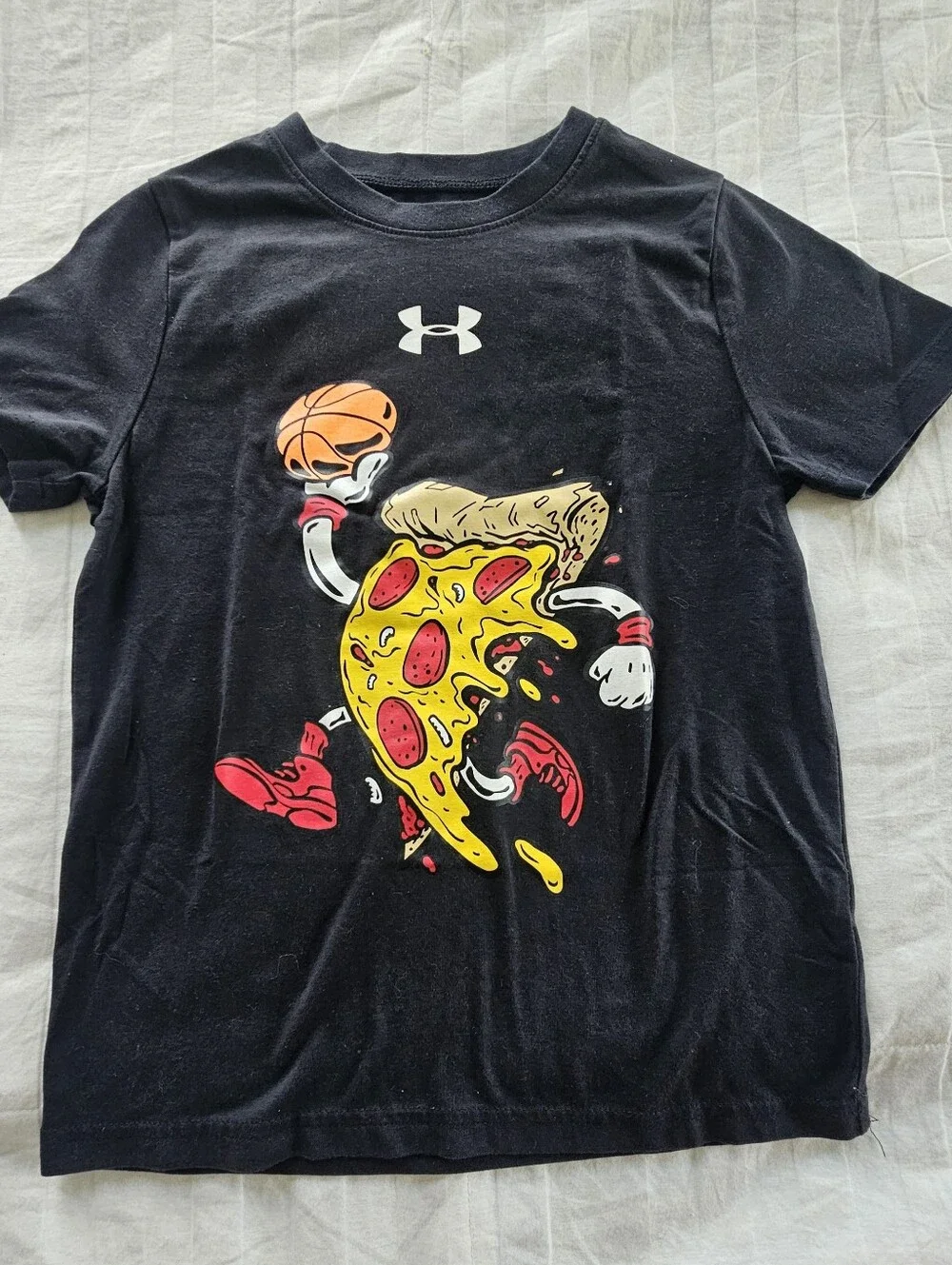 Under Armour Heatgear Pizza Basketball Graphic Shirt Nike Shorts & Hat Lot, 4-5 - Picture 3 of 10